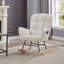 Fauteuil berçant crème blanc Teddy