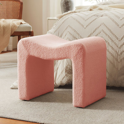 Catargiu Teddy Fleece Upholstered Ottoman