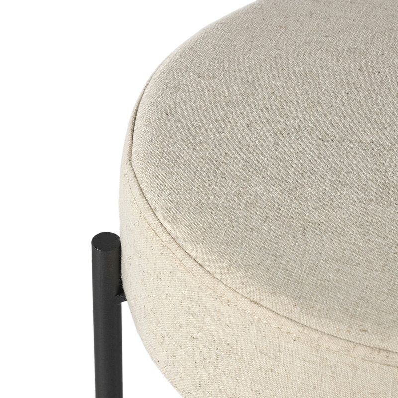 Tabouret de bar et de comptoir Eugenia, Tabouret de bar (siège d'une hauteur de 30 po), Savile lin - beige