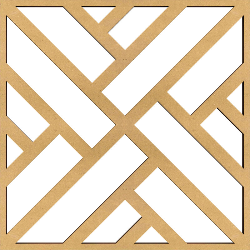 Panneaux muraux décoratifs en bois Killeen, 1/4", Moyen (l 15 3/8 po x H 15 3/8 po), Cerisier