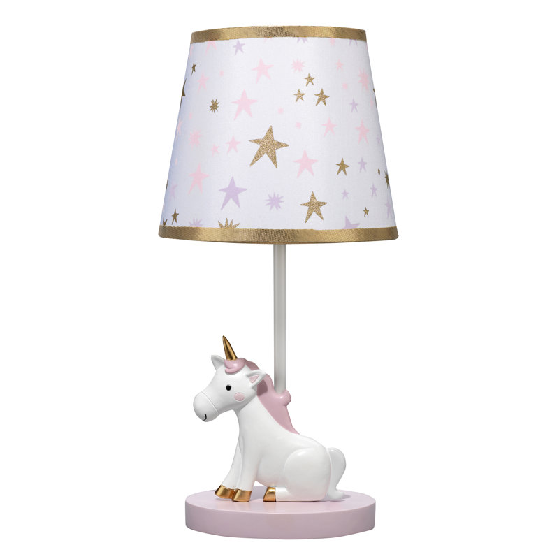 Lampe licorne arc-en-ciel avec abat-jour et ampoule