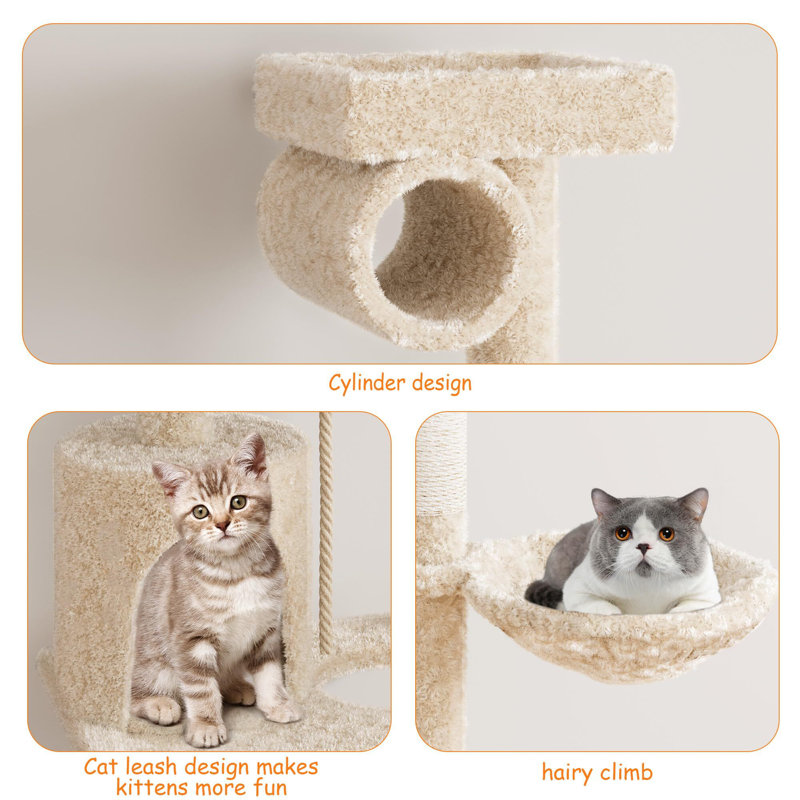 55In Cat Tree Tower Kitten Condo Scratching Post