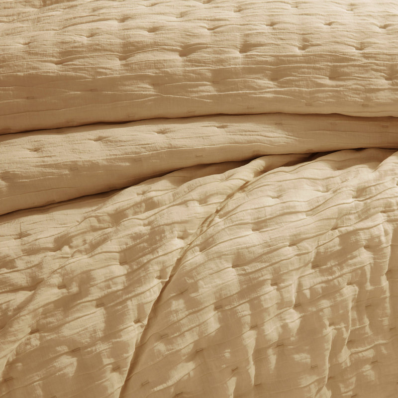 Meditate Linen Blend Sham, King, Ivory