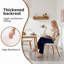 Chaises de restaurant avec dossiers doux et confortables conçus de manière ergonomique, convenant au restaurant, au balcon, à la chambre à coucher, ensemble de 2 pièces, velours en peluche blanc