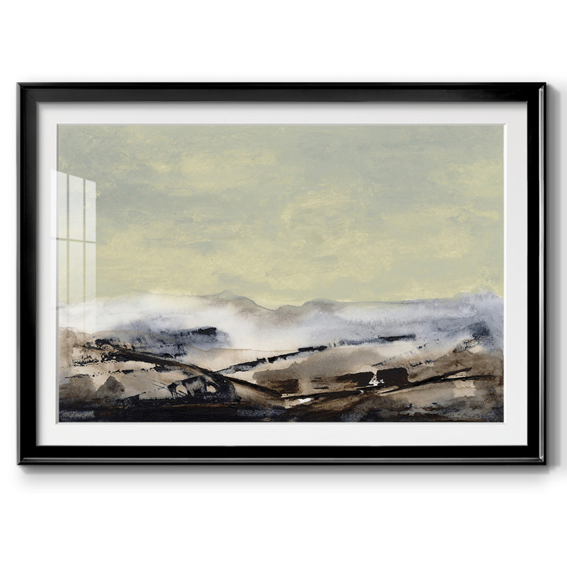 Shanthih I, reproduction d'art encadrée, H 15 po x l 21 po x P 1,5 po, Noir