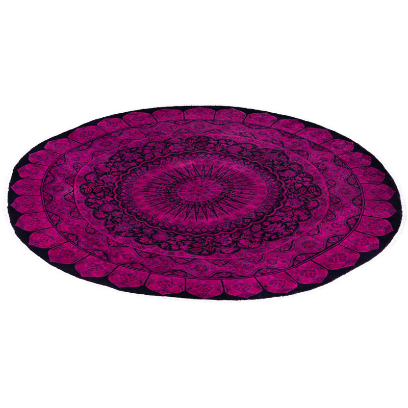 Overdyed One-of-a-Kind 8' 1" X 8' 3" Hand Knotted Area Rug