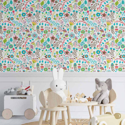 Erwien Peel & Stick Floral Roll