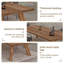 Table de conférence 94,49 "rectangulaire simple et moderne en bois massif brun