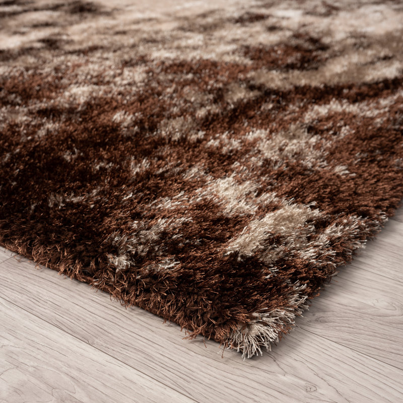 Losana Abstract Area Rug in Brown, Novelty 5'7" x 8'7"