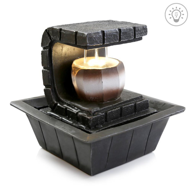 Fontaine de table relaxante avec lumière Okane