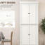 Armoire de rangement de 72,5 po, armoire de cuisine autoportante avec 4 portes et tablettes réglables