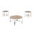 Bohden 3-Piece Coffee Table Set in Weathered Oak and Chrome-20267784