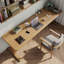Bureau rectangulaire en bois massif Burlywood-109695022