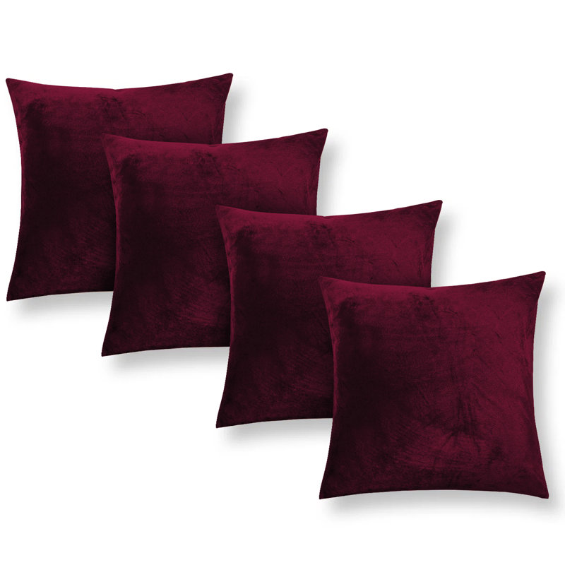 Square Scatter Cushion Cushion Cover, Burgundy