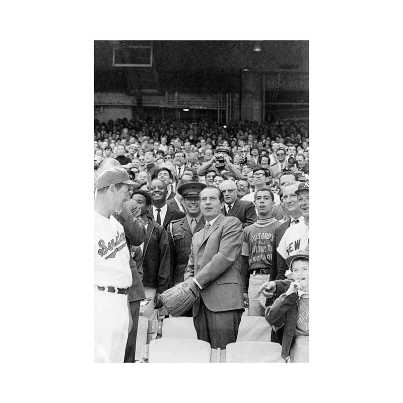 Richard Nixon (1913-1994) by Warren Leffler - Wrapped Canvas Print, 30.48cm H x 20.32cm W x 1.91cm D