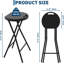 2 pièces 28 pouces de hauteur tabouret de bar pliable avec verrou de sécurité-130605256