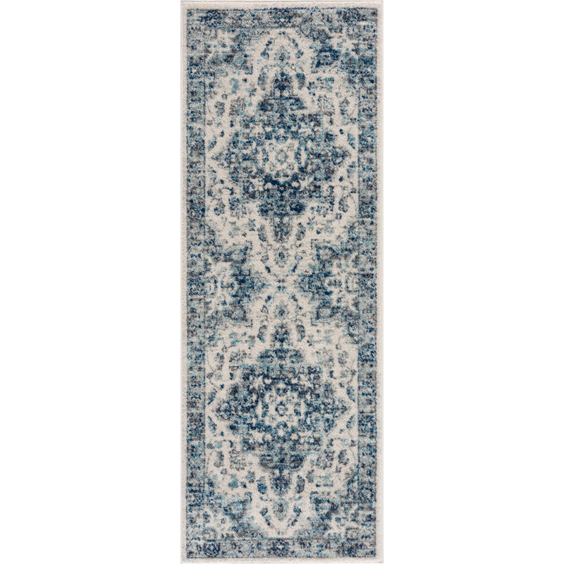 Tapis bleu Dunnes, Tapis de couloir 2 pi 7 po x 7 pi 3 po