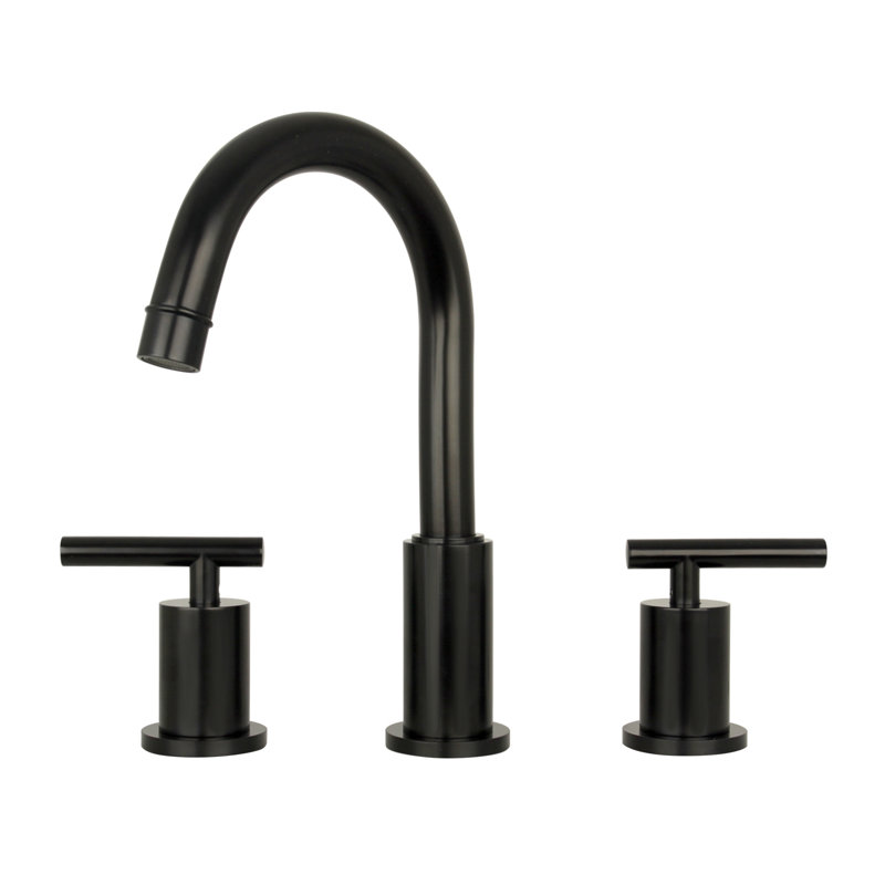 Widespread 2-handle Bathroom Faucet, Matte Black