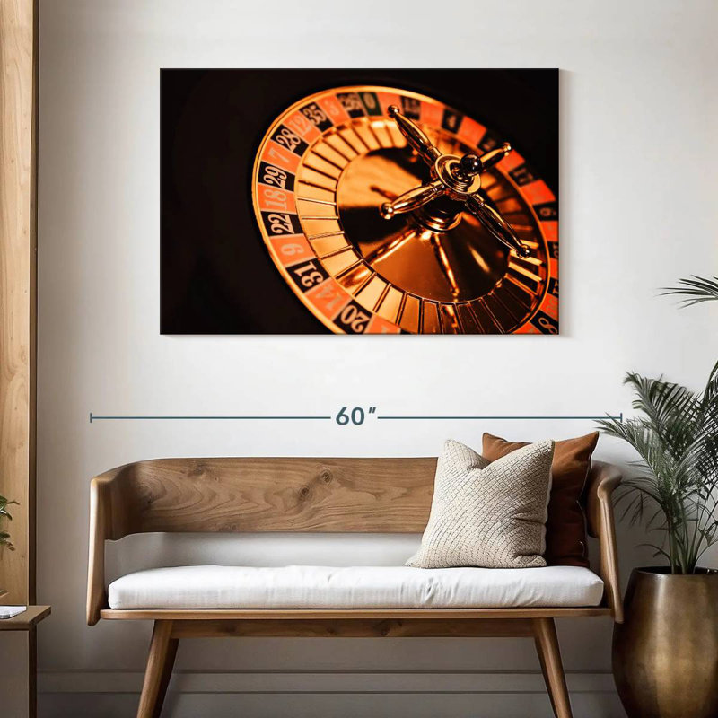 Roue de casino éclairée, H 30 po x l 45 po