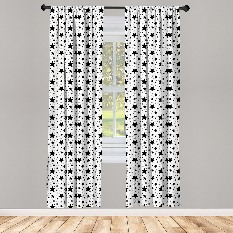 Star Semi-Sheer Rod Pocket Sliding Panel, 28" x 63"