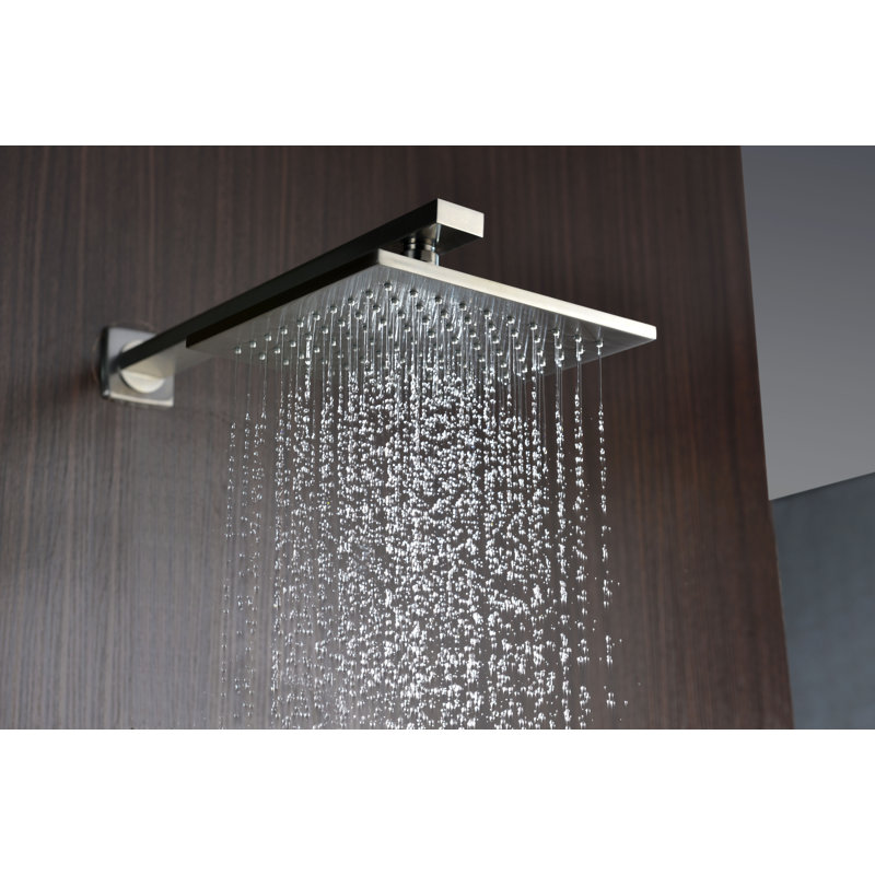 Brushed Nickel Wall Mounted Rain Shower Head Set