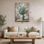 «Rustic Eucalyptus Olive Pampas Arrangement», impression sur toile tendue-129450142