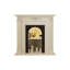 Foyer autoportant en bois massif beige