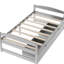 Lit plateforme gris avec options de tiroirs - rangement polyvalent et fonctionnel pour maximiser l'espace-1678263267