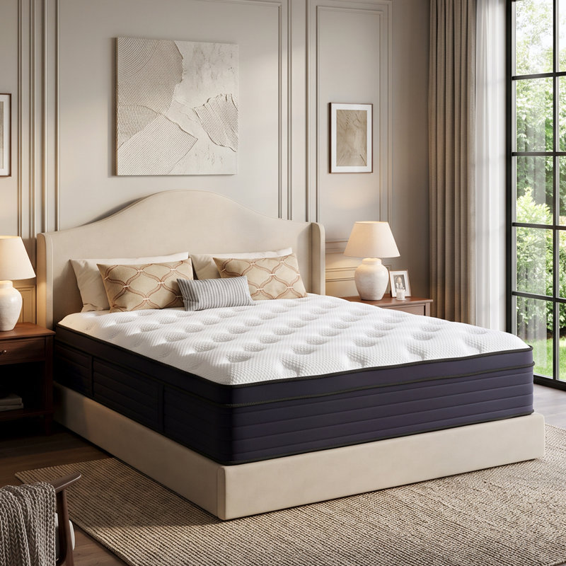 Matelas hybride Queen Size 10"/12"/14" livré en boîte - Mousse à mémoire de forme rafraîchissante et moelleuse - Certifié CertiPUR-US