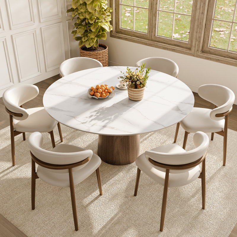 Ensemble 5 pièces de table et chaises de cuisine, H 29,52 po x L 53,15 po x l 53,15 po, 5 Pieces: Table + 4chairs