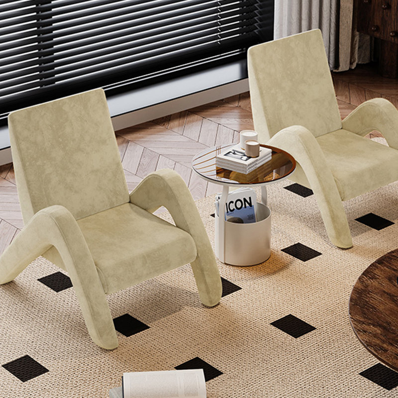 Chaise de loisirs créative et unique., Crème, crème