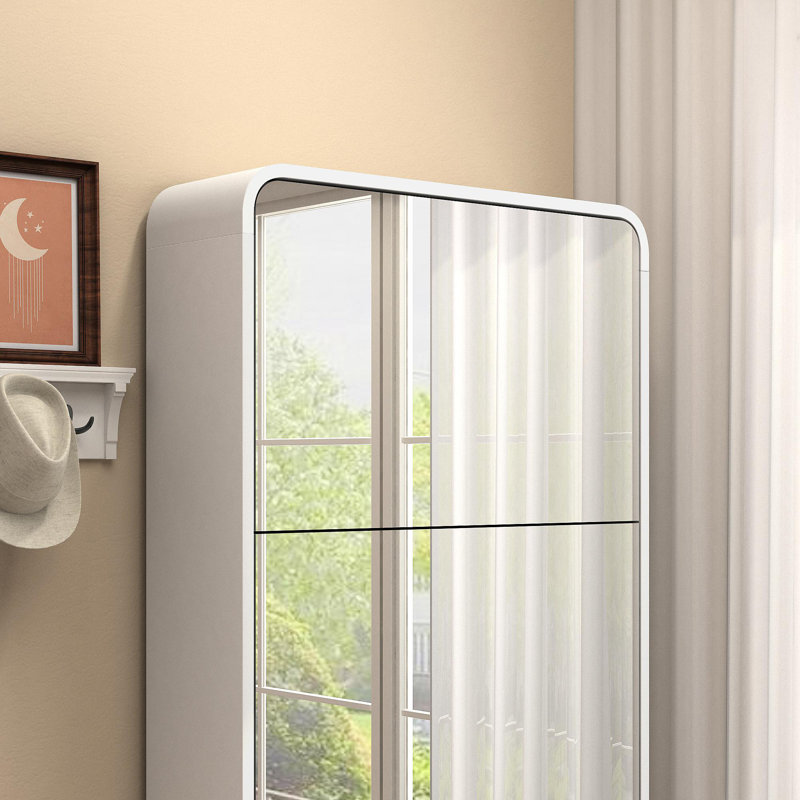 Armoire à chaussures moderne avec 4 miroirs pour l'entrée