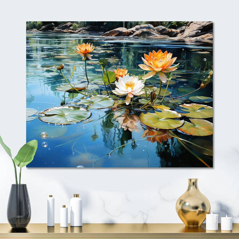 Canada Lakeside Tranquility III - impression sans cadre sur métal, H 16 po x l 32 po x P 1 po