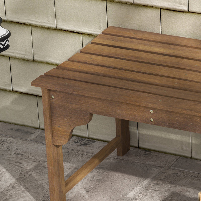 Banc de jardin en bois avec banc à lattes Renauta, Teck
