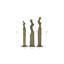 3 Piece White Stone Sculpture Set