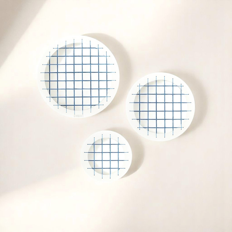 Blue Memory Board Wall Decor 3 - Piece , Oval Shape, Solid Wood Frame, For Living Room Arrangement Styling Of 3, Framed, Modern Design