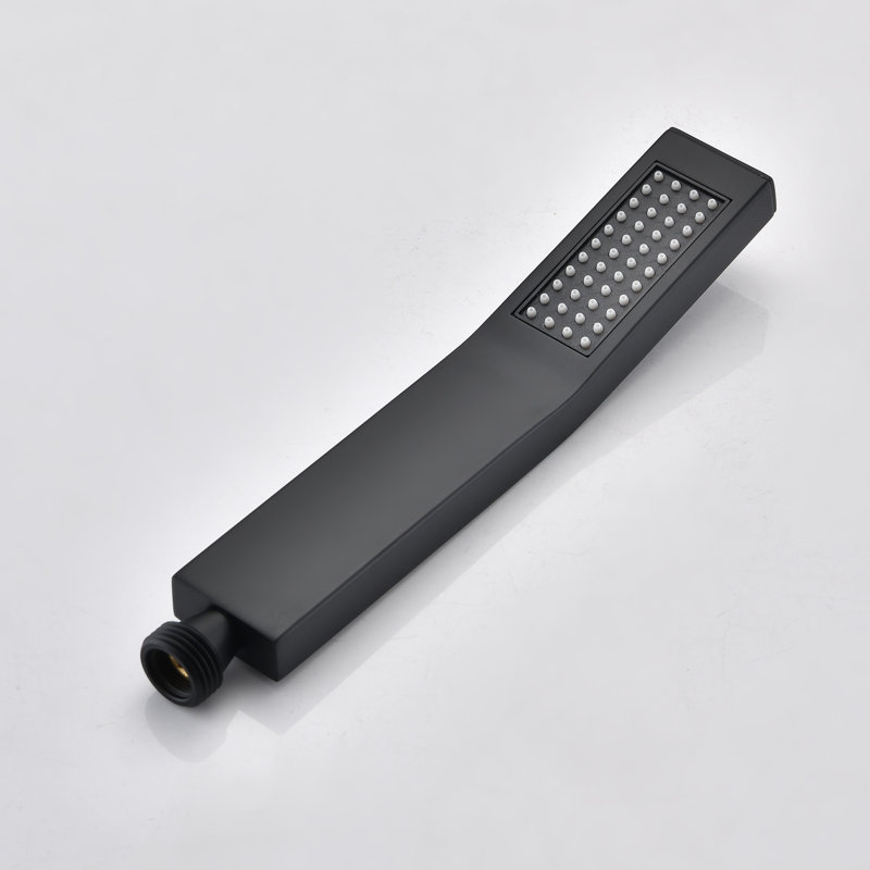Douche de plafond noire mate - unité de salle de bain à main et tête 10 po, Noir mat