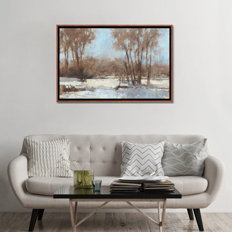 «Sunlit I» par Ethan Harper - reproduction d'art, H 32 po x l 48 po x 1,5 po, Toile avec cadre en bois brun classique