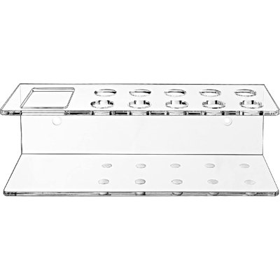Tableau blanc, rangement pour fournitures, marqueur effaçable en acrylique transparent à 10 fentes et porte-gomme à effacer, support de rangement mural pour accessoires de bureau