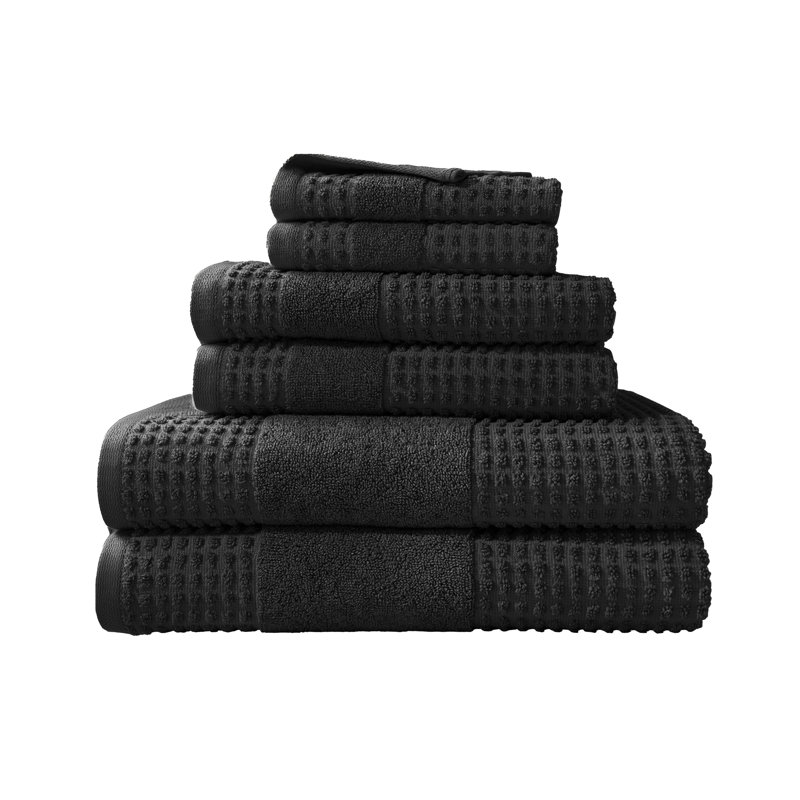 Martex Expression Air Sculpted Lilac 6 Piece Towel Set, Black