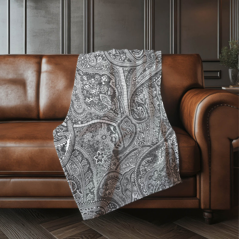 Jeté en cachemire Addison Sherpa ASB623, Gris