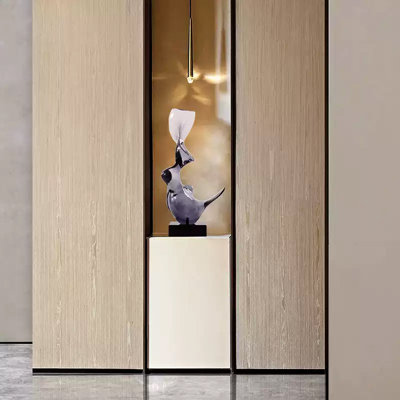 Modern Minimalist Transparent Resin Marble Base Art Decoration Item