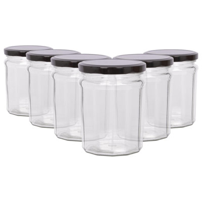 Argon Tableware Glass Jam Jars with Lids
