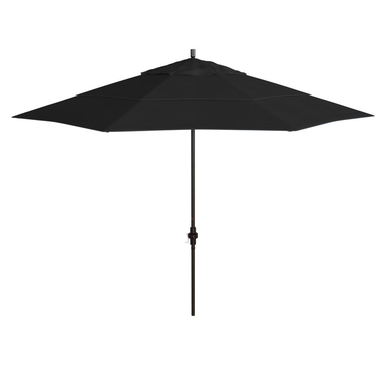 Parasol de marché 132 po Sunbrella, Toile Sunbrella® noir