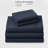 Rug Branch California Cotton Club 4 PC King Sheet Set – 600 Thread Count, 100% Long-Staple Cotton, Fits Thick Mattresses, Soft Sateen Weave, Breathable, Durable, Machine Washable – Navy-118550750-118550749