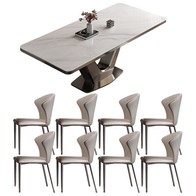 Light luxury simple rectangular dining table sets