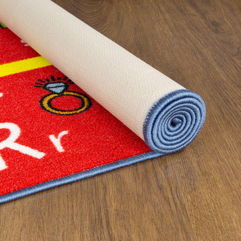 ABC Alphabet Numbers Educational Learning Game Play Non Slip Kids Rug Carpet Classroom Playroom Mat, Rectangle 3'3" x 4'7"