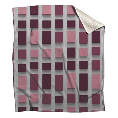 Couvertures rectangulaires roses et mauves