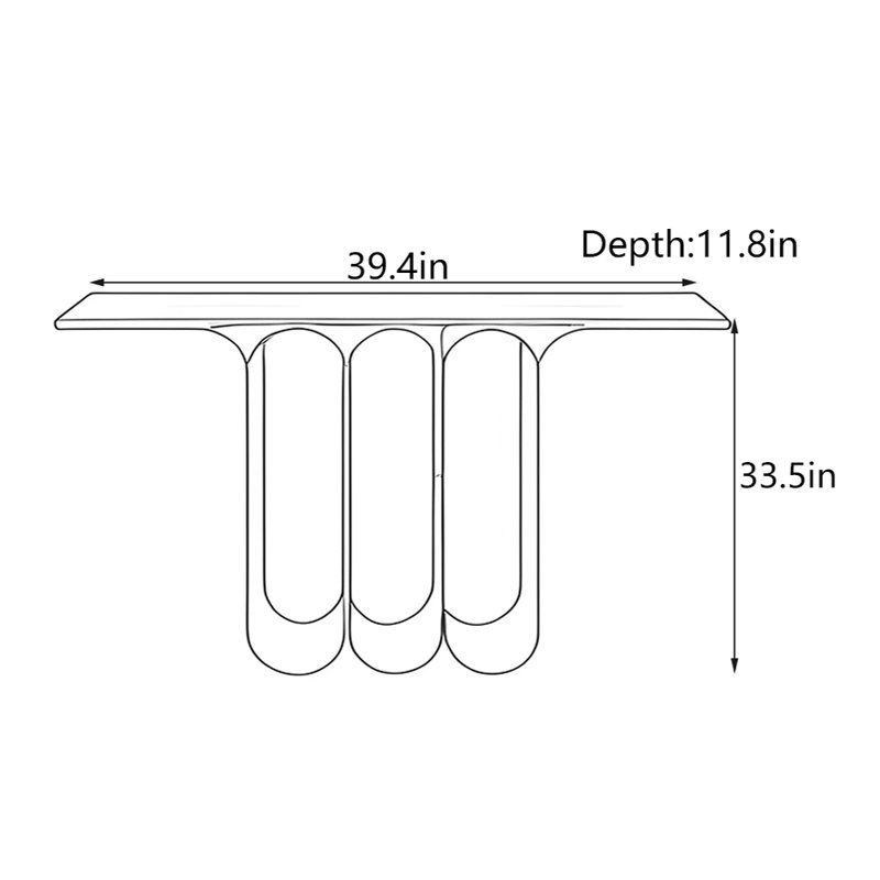 Curley, H 33,5 po x l 39,4 po x P 11,8 po