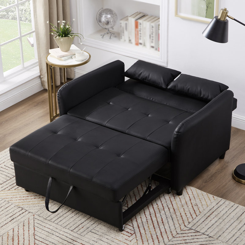 2 Seater Faux Leather Sofa Bed